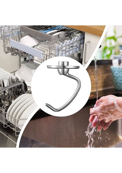 2x Paslanmaz Çelik Hamur Kancası Ek Mutfaklı Için 4 5-5 Quart Eğim Kafası Stand Mikser Yedek Parçalar Ekmek Kancaları (Yurt Dışından) fırsatları