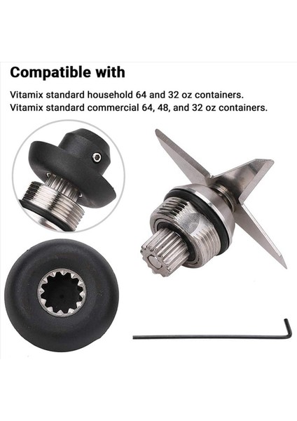 2x Blender Islak Bıçak Montajı Anahtar ve Soketi Çıkarma Aracı Kiti Vitamix 5200 Serisi Için Yedek Parçalar (Yurt Dışından) fırsatları