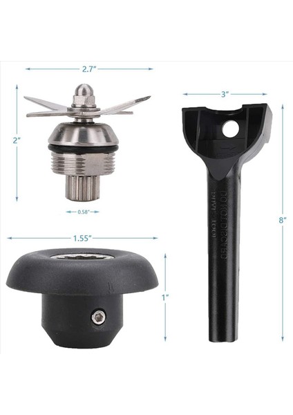 2x Blender Islak Bıçak Montajı Anahtar ve Soketi Çıkarma Aracı Kiti Vitamix 5200 Serisi Için Yedek Parçalar (Yurt Dışından) indirimleri