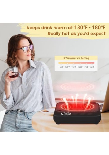 Kahve Fincanı Masa Için Daha Sıcak Elektrikli Isıtmalı Kupa Bardağı Isıtıcı Otomatik Kapalı Ofis Masası Ev Mutfak Siyah Abd Fiş (Yurt Dışından) indirimleri