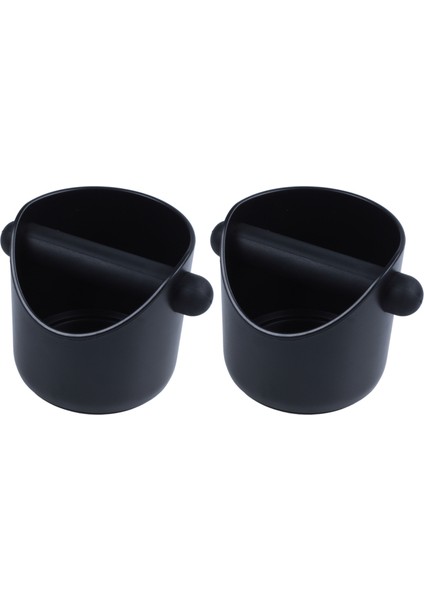 2x Kahve Öğütme Vuruş Kutusu ve Espresso Döküm Kutusu (Siyah) (Yurt Dışından)