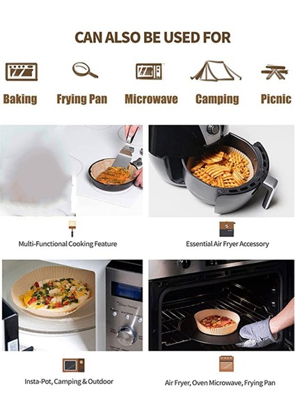 200PCS Hava Fritöz Parşömen Kağıdı Astarları Yapışmaz Tek Kullanımlık Yıkar Astarlar Sepet Sepet Güçsüz Yuvarlak Parşömen Kağıdı (Beyaz) (Yurt Dışından) modelleri