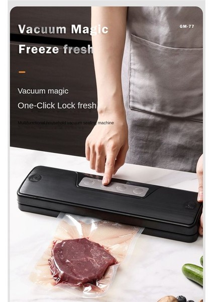 Mini Elektrikli Vakum Gıda Mühürleyici Kuru ve Islak Vakum Sızdırmazlık Makinesi Profesyonel Ev Gıda Vakum Sızdırmazlıkçı Ambalaj Uk Fiş-N (Yurt Dışından)