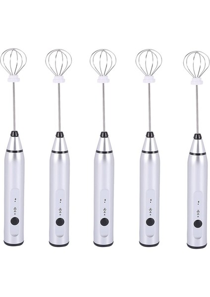 5x Şarj Edilebilir Elektrikli Süt Çobanı 10 Fısıltılı Kahve Kapsukcin Dayanıklı Içecek Mikseri Için El Tipi Köpük Üreticisi (Yurt Dışından)