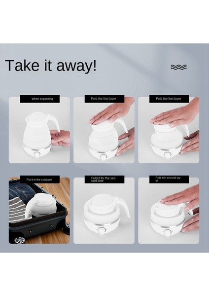 Taşınabilir Sıcaklık Ayarlanabilir Katlanabilir Elektrikli Su Isıtıcısı Katlanır Su Kazanı Hızlı Hızla Kaynatır Su 110V 0 6l -Us Fiş (Yurt Dışından) modelleri