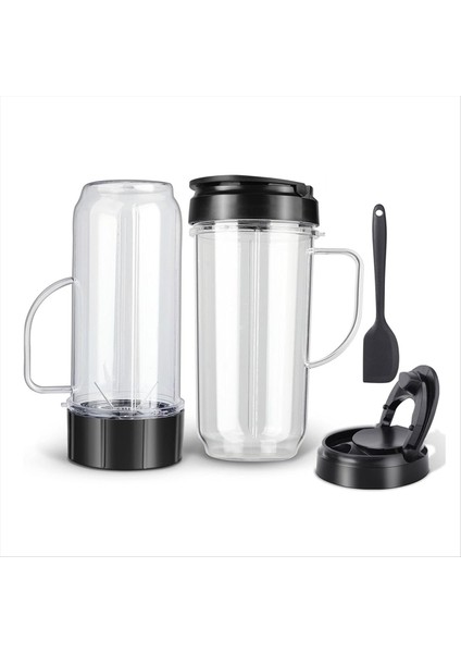 Blender Bardakları ve Bıçak Yedek Parçaları 6pcs Flip Tep To-Go Lids ve Sihirli Bullet Blender Meyvesi Için Blade ile 22OZ Kupa (Yurt Dışından)