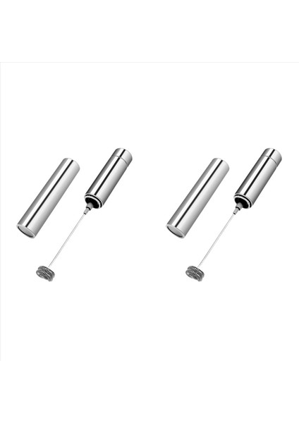 2x Süt Çeyrek Elektrikli Elektrik Seyahat Kahve Çeyrek Süt Köpürme Için Kahve Çobanı Latte/cappuccino Frother Mikser (Yurt Dışından)