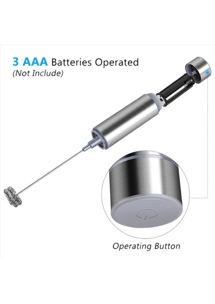 2x Süt Çeyrek Elektrikli Elektrik Seyahat Kahve Çeyrek Süt Köpürme Için Kahve Çobanı Latte/cappuccino Frother Mikser (Yurt Dışından) fiyatları