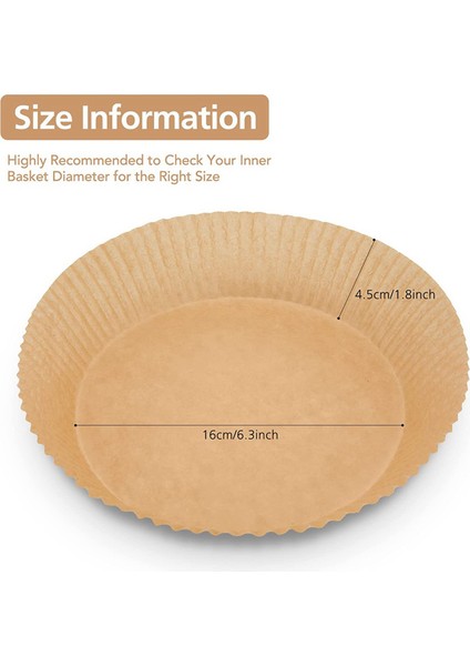 200PCS Hava Fritöz Parşömen Kağıt Astarları Yapışmaz Yapılır Hava Fritöz Astarları Sepet Sepet Güçsüz Yuvarlak Parşömen Kağıdı (Yurt Dışından) fırsatları