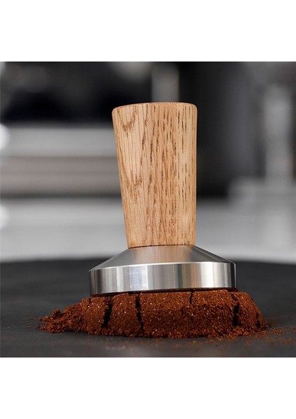 Kahve Kurcalama Espresso Damgası Kahve Tercüman Gerçek Ahşap Tutma Espresso Kurcalama Silikon Yastığı 51MM Içerir (Yurt Dışından) modelleri