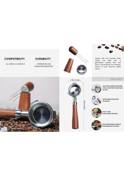 Wdt Aracı ile Eşleştirilmiş 54MM Dipsiz Portafilter - Espresso Bira Yedek Filtre Sepeti Kahve Aksesuarları (Yurt Dışından) indirimleri