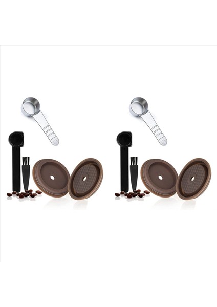 Vertuolin Kahve Pod Için 2x Yeniden Kullanılabilir Kahve Kapsülü Kapağı Doldurulabilir Nespresso Vertuo Kapsülü Için Gıda Sınıfı Silikon Kapak (Yurt Dışından)