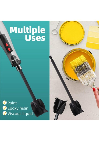 16PCS Reçine Mikser Kürekleri Güçlü Karıştırma Için Epoksi Mikser Eki Yeniden Kullanılabilir Boya Mikseri Boya Karıştırıcı Eki (Yurt Dışından) modelleri