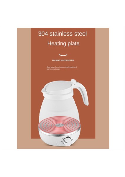 Taşınabilir Sıcaklık Ayarlanabilir Katlanabilir Elektrikli Su Isıtıcısı Katlanır Su Kazanı Hızlı Hızlı Kaynatıyor Su 220V 0 6l -Uk Fiş (Yurt Dışından)