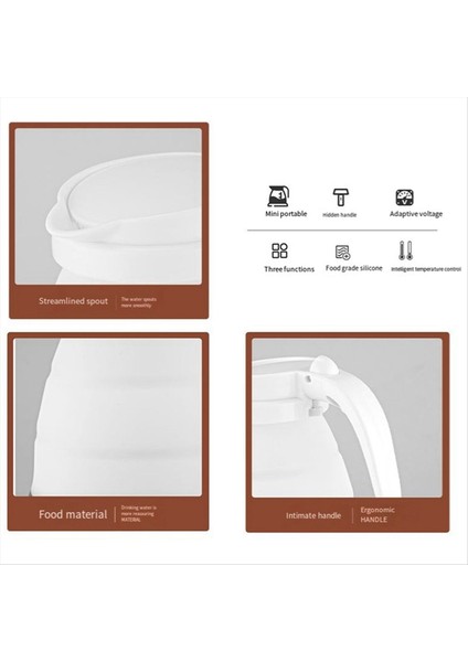 Taşınabilir Sıcaklık Ayarlanabilir Katlanabilir Elektrikli Su Isıtıcısı Katlanır Su Kazanı Hızlı Hızlı Kaynatıyor Su 220V 0 6l -Uk Fiş (Yurt Dışından) fırsatları