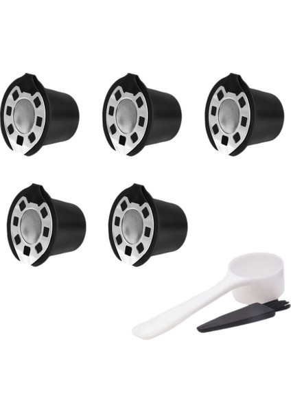 Nespresso Paslanmaz Çelik Mech Doldurulabilir Kahve Kapsülü Damla Damlatıcı Sepet Fincan Cafeteira Için 5 Adet Kahve Filtreleri (Yurt Dışından)