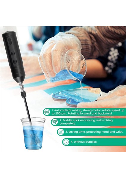 2x Epoksi Mikser Reçine Karıştırma Için El Reçine Karıştırma Araçları - 8 Pcs Paydlar ile Elektrik Karıştırıcı Makinesi (Yurt Dışından) modelleri