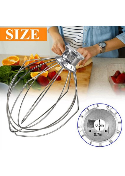 3x K5AWW Tel Kırbaç Çelik Tel Çırpma Paslanmaz Çelik Yumurta Çırpıcı Mikser Mixing Head 5qt American Kitchenaid (Yurt Dışından) fırsatları
