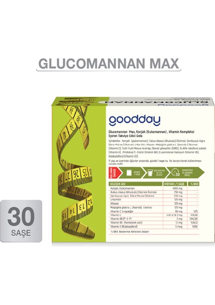 Glucomannan Toz Takviye 30 Saşe – Ahududu Aromalı, C, E, B6, B5 ve D Vitaminli, Türkiye Üretimi, Yetişkinler İçin modelleri