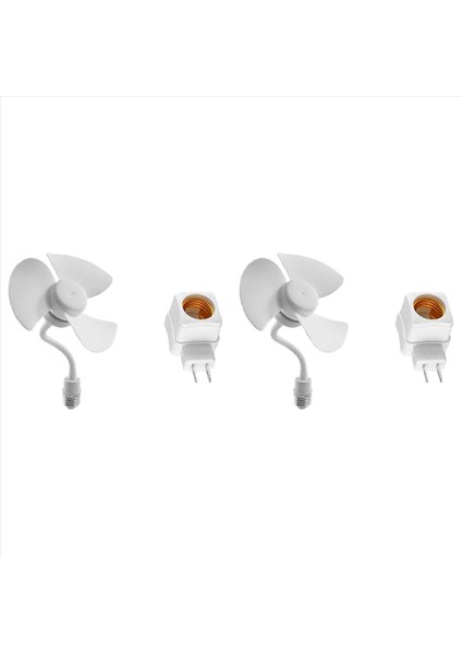 2x E27 Vidalı Evrensel Fan 3 Bıçak E27 Iplik Taban Tavan Fanı Düşük Gürültülü Soğutma Fanı E27 Iplik Tavan Fanı (Yurt Dışından)