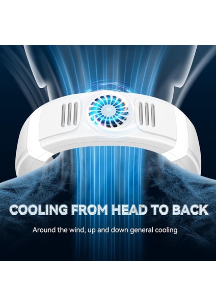 Boyun Kliması Taşınabilir Boyun Fanı Şarj Edilebilir Şaşırtıcı Bladess Boyun Fanlar Soğuk Hava Kişisel Soğutucu Beyaz (Yurt Dışından) fırsatları