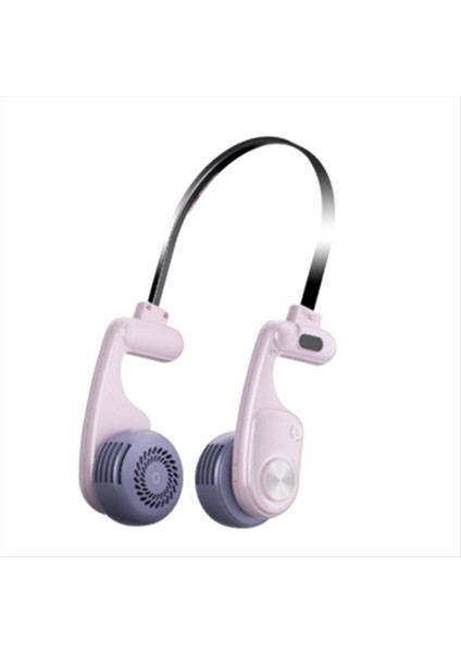 Taşınabilir Boyun Fan 1600MAH Şarj Edilebilir Giyilebilir Kişisel Fan 5 Hızlı Ayarlanabilir Seyahat Pembesi Için Boyun Fanı (Yurt Dışından)