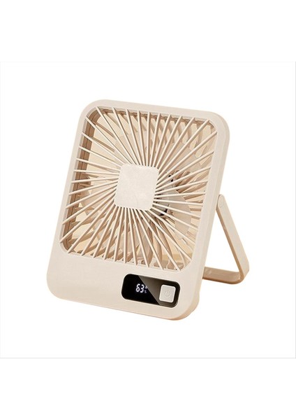 Masaüstü Küçük Fan Çok Güçlü Ofis Ince ve Şarj Modeli Katlanabilir Fırçasız Taşınabilir Haki (Yurt Dışından)