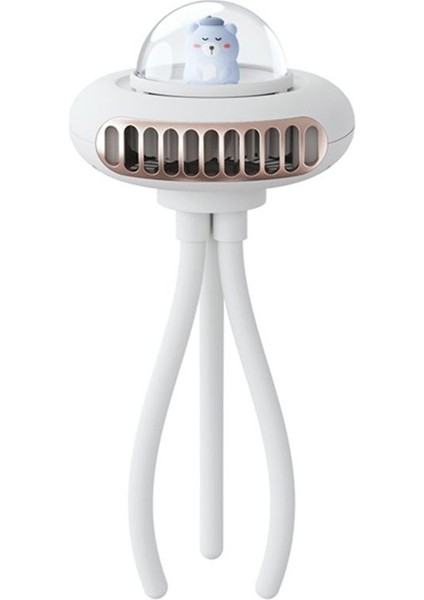 Btroler Fan Taşınabilir Esnek Tripod Klipsli Fan 4 Hızlı El Taşınağı Kişisel Fan Araba Beşik Bisiklet Koşu Bandı Beyaz (Yurt Dışından)