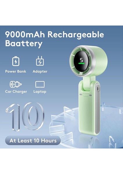 Taşınabilir El Mini Fan Katlanabilir Güçlü Rüzgarlar Turbo Fan Hızlı USB Şarj Edilebilir Kişisel Fan Dijital Ekran (Yurt Dışından) indirimleri