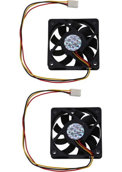 2x Cpu Fan Radyatör Fanı 60 x 60 mm Kutu Bilgisayar - Siyah (Yurt Dışından)