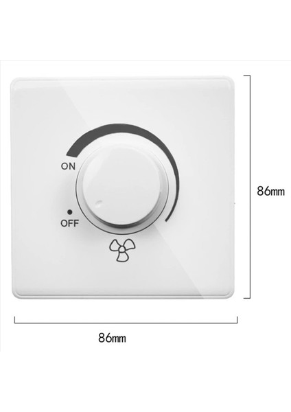 2x 86 Tip Tavan Fanı Ayarı Adımsız Hız Kontrolör Duvar Anahtarı 220V 10A (Yurt Dışından) fırsatları