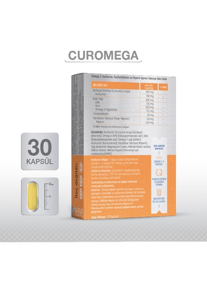 Curomega 30 Kapsül fiyatları