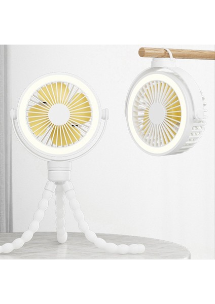 Beyaz Taşınabilir Şarj Edilebilir Bebek Bebek Fan Fan Klip-On Ahtapot Gecesi Işık Mini Kişisel El Taşınabilir Taşınabilir Fan (Yurt Dışından) modelleri