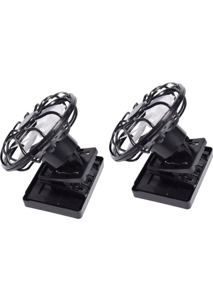2x Güneş Fanı Klips Kapağı Fan Klipli Küçük Fan Elektrikli Fan Açık Portatif Fan (Yurt Dışından)