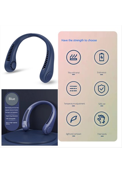 Taşınabilir Mini Boyun Fan Taşınabilir Bladeless Fan USB Şarj Edilebilir Bladess Asma Hava Soğutucu (Yurt Dışından) fiyatları