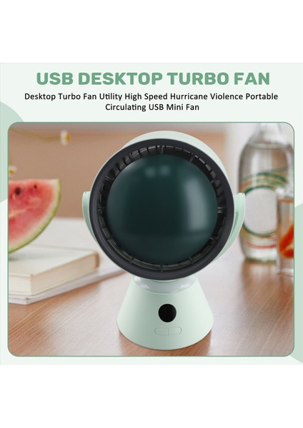 Masaüstü Turbo Fan Yardımcısı Hızlı Kasırga Şiddet Taşınabilir Dolaşım USB Mini Fan (Yurt Dışından) fırsatları