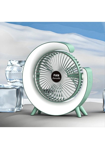 Taşınabilir Fan USB Şarj Edilebilir Fan LED 7 Renk Elektrikli Fan 180 ° Ayarlanabilir Kamp Fanları 3 Hızlı Mini Masaüstü Fan Pembesi (Yurt Dışından)