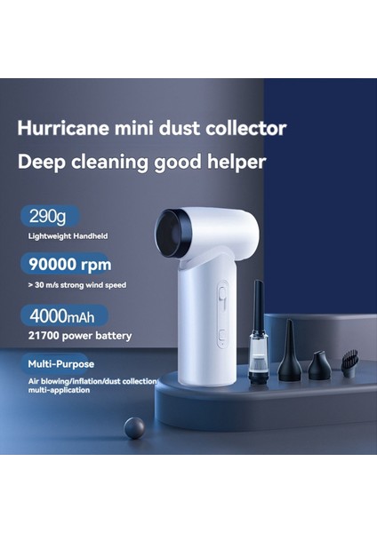 Güçlü Taşınabilir Turbo Fan 90000 Rpm 4000MAHTYPE-C Şarj Edilebilir Mini Fan Kadınlar Için Erkekler Seyahat Kampı Açık Hava (Yurt Dışından) indirimleri