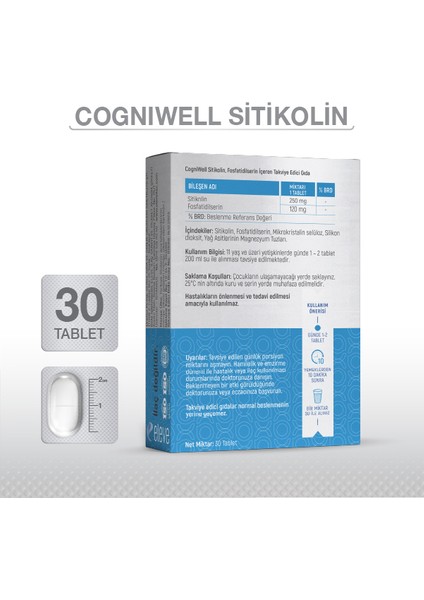 Cognıwell Sitikolin 30 Tablet fiyatları