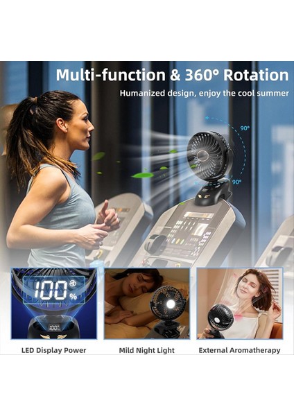 Fan Üzerinde Küçük Masa Klip Taşınabilir Kişisel USB Klip Fan Ev Ofis Seyahat Yatak Arabası Kamp Açık Açık Fan Siyah (Yurt Dışından) fiyatları