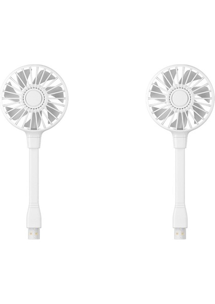 2x USB Fan Mini Fan Swan Boyun Esnek Soğutma Fanı Taşınabilir Fan Dizüstü Bilgisayar Mobil Pc Ev Ofisi Beyaz (Yurt Dışından)
