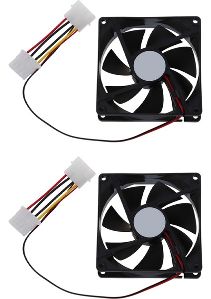 2x Dc 12V 4 Pin Siyah Plastik Pc Soğutma Fanı 90MM x 90MM x 25MM (Yurt Dışından)