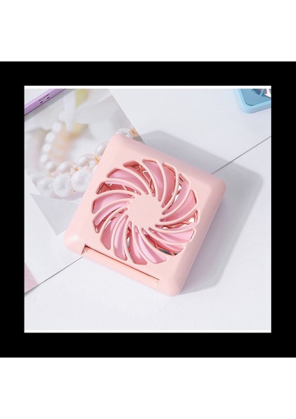 2 Vede Taşınabilir Mini Fan Kompakt Ayna Katlanması Uygun USB Şarj Edilebilir Güzellik Hava Soğutma Fan Mavi (Yurt Dışından) indirimleri