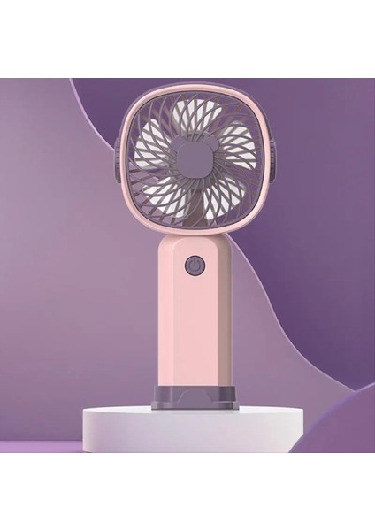 El Tipi Küçük Fan Açık Hava Taşınabilir Fan 3 Vites Şarj Edilebilir 400MAH Pil Çok Fonksiyonlu Fan Telefon Tutucusu Açık (Yurt Dışından)