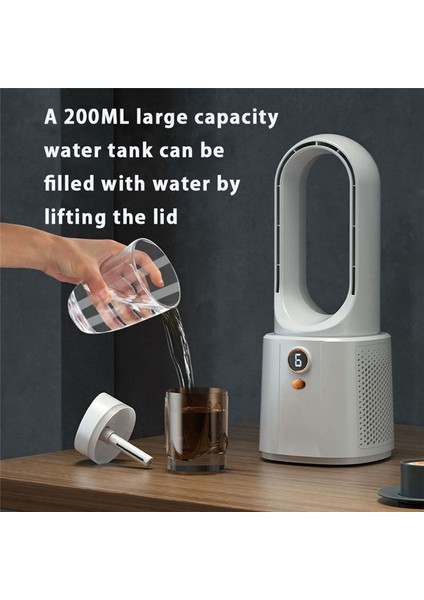 Bladeless Fan Yapraksız Sprey Fan USB Sessiz Masaüstü Yatak Odası Gece Işığı Humidizasyon Elektrik Fan Taşınabilir Fan (Beyaz) (Yurt Dışından) fırsatları