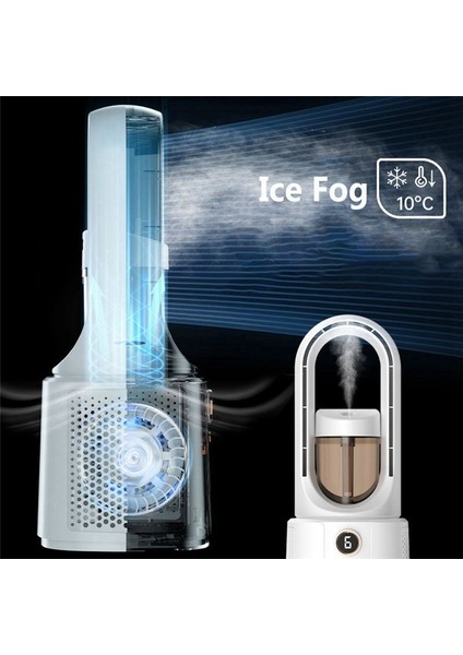 Bladeless Fan Yapraksız Sprey Fan USB Sessiz Masaüstü Yatak Odası Gece Işığı Humidizasyon Elektrik Fan Taşınabilir Fan (Beyaz) (Yurt Dışından) indirimleri