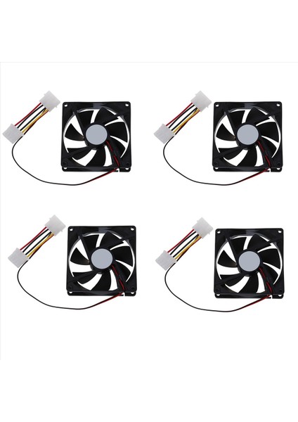 4x Dc 12V 4 Pin Siyah Plastik Pc Soğutma Fanı 90MM x 90MM x 25MM (Yurt Dışından)