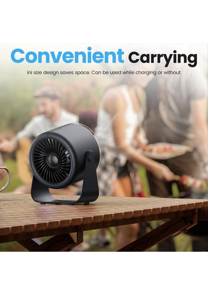 Pil ile Masa Fanı Ofis Için Sessiz Ekran Taşınabilir Fan Ev 100 Hızlı 115 ° Eğim Masa Fanı Mavi Siyah (Yurt Dışından) modelleri
