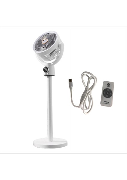 18650MAH Katlanır Taşınabilir Fan USB Uzaktan Kumanda Hava Soğutucu Sessiz Şarj Edilebilir Zemin Ayakta Fan A (Yurt Dışından)