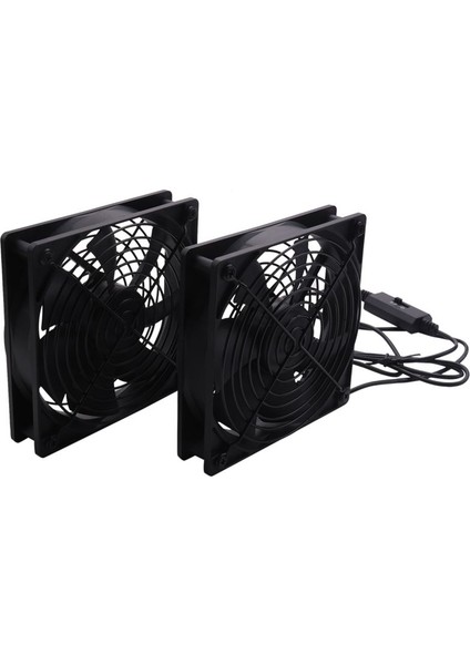 Çift 120MM 5V USB ile Çalışan Pc Yönlendirici Fanları Yönlendirici Modem Alıcısı Için Hava Akışı Soğutma Fanı (Yurt Dışından) fiyatları
